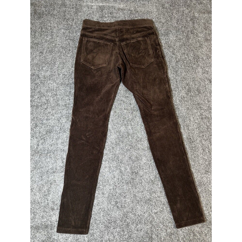 Hue Corduroy Jeggings Sm Brown Ribbed Pull On Stretch Dark Academia Preppy Twee - Picture 2 of 8